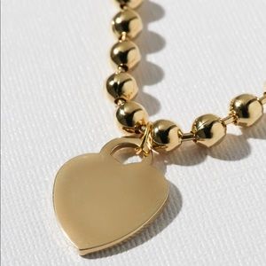 New Vanessa Mooney the boss heart necklace gold